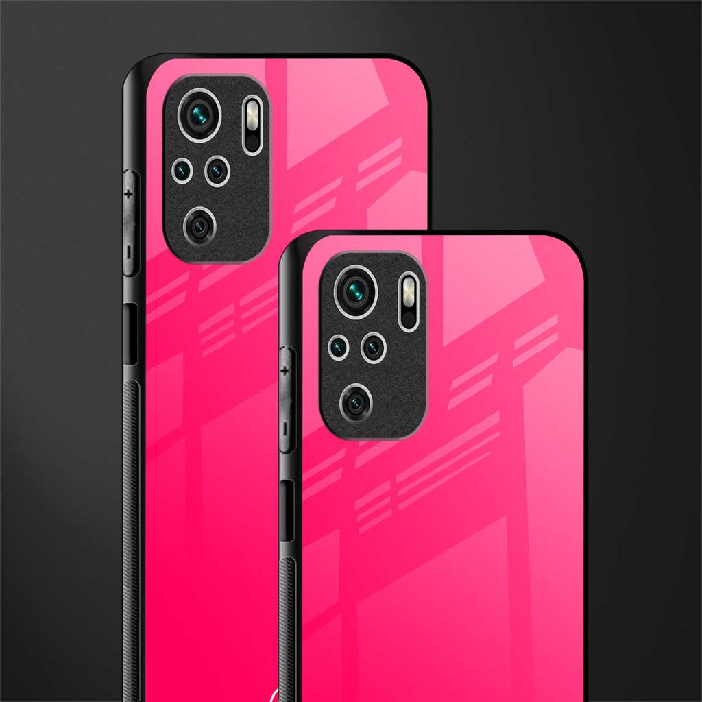magenta paradise glass case for redmi note 10s image-2