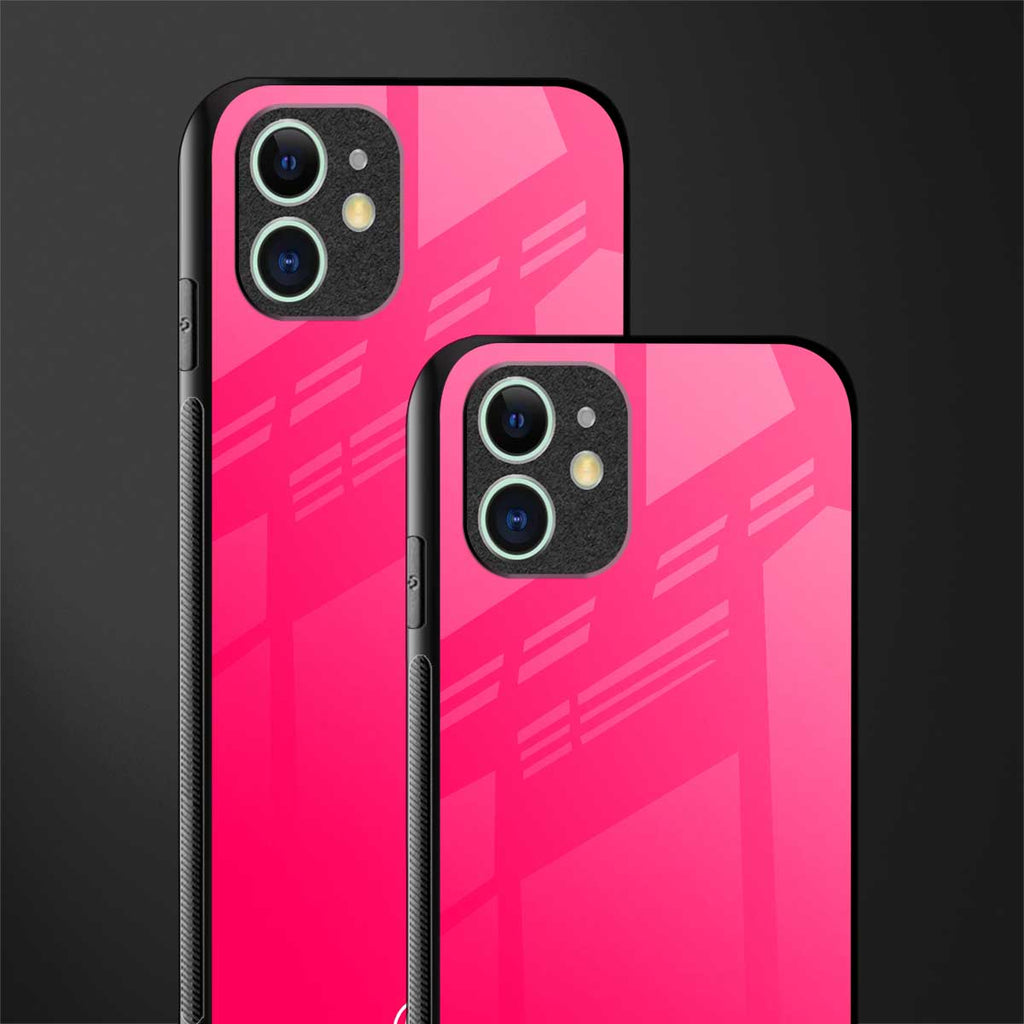 magenta paradise glass case for iphone 12 mini image-2