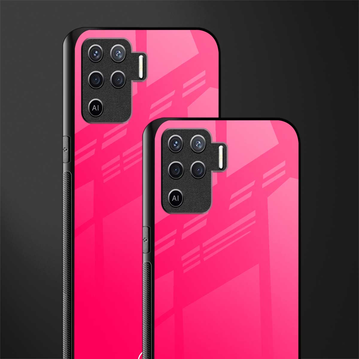 magenta paradise glass case for oppo f19 pro image-2