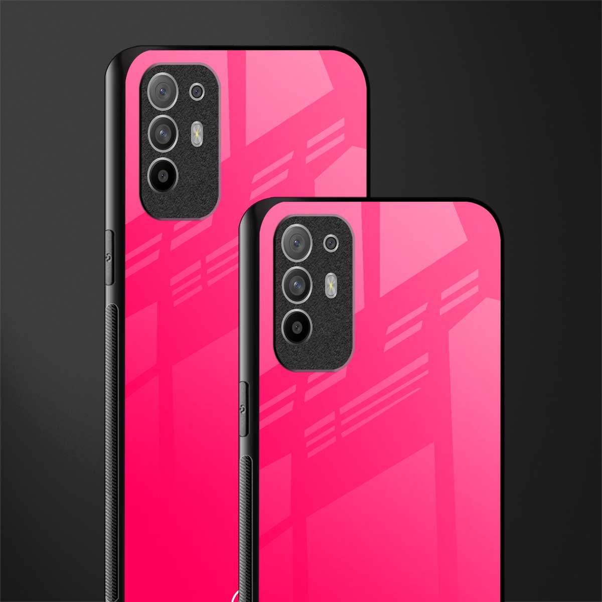 magenta paradise glass case for oppo f19 pro plus image-2