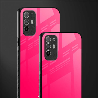 magenta paradise glass case for oppo f19 pro plus image-2