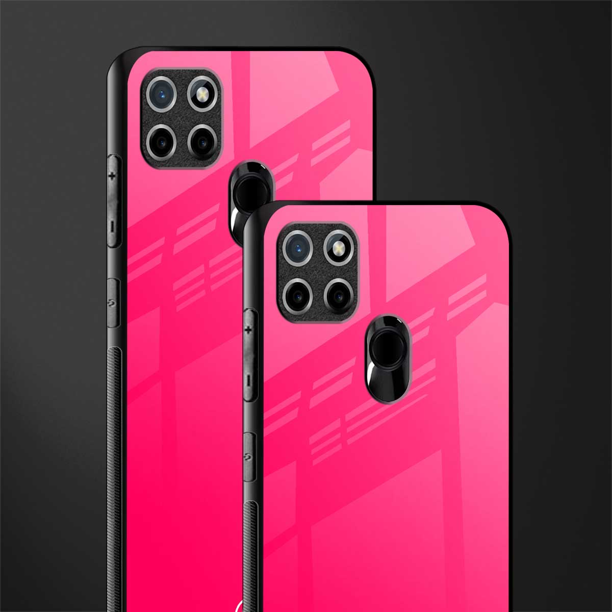 magenta paradise glass case for realme c21 image-2