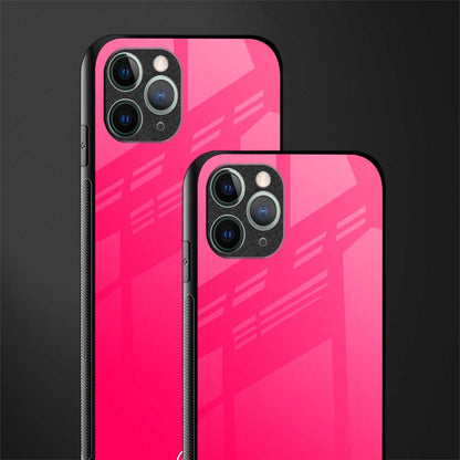 magenta paradise glass case for iphone 11 pro image-2