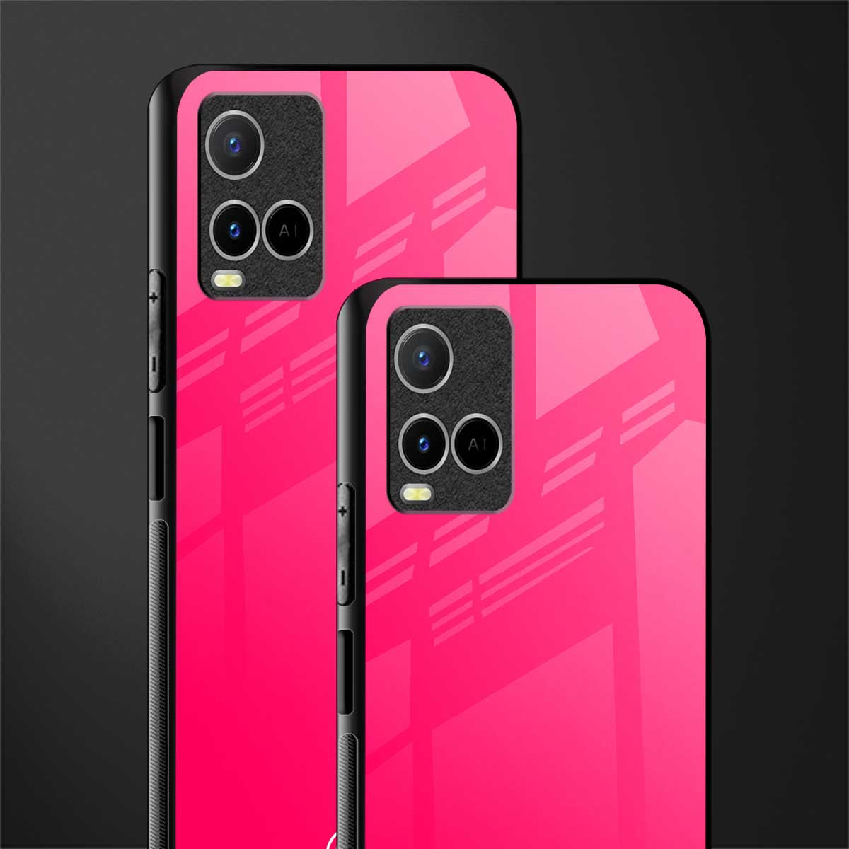magenta paradise glass case for vivo y21s image-2