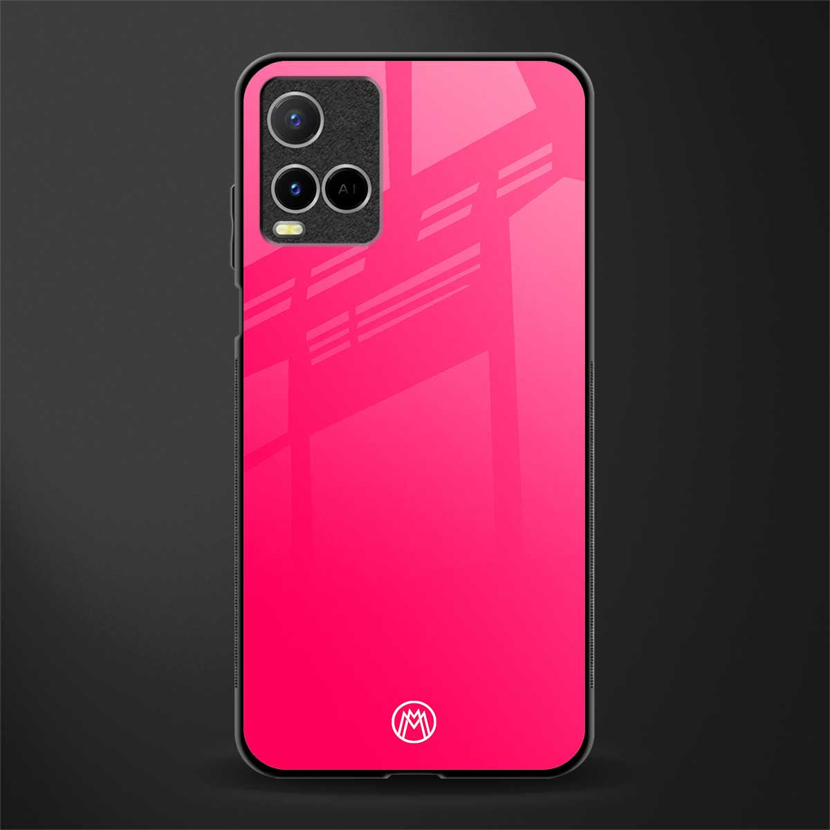 magenta paradise glass case for vivo y21 image