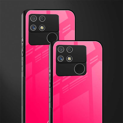 magenta paradise back phone cover | glass case for realme narzo 50a