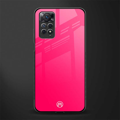 magenta paradise back phone cover | glass case for redmi note 11 pro plus 4g/5g