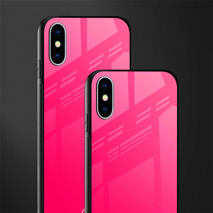 magenta paradise glass case for iphone xs image-2