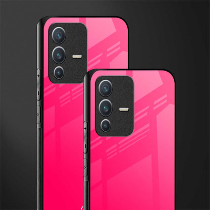 magenta paradise glass case for vivo v23 5g image-2