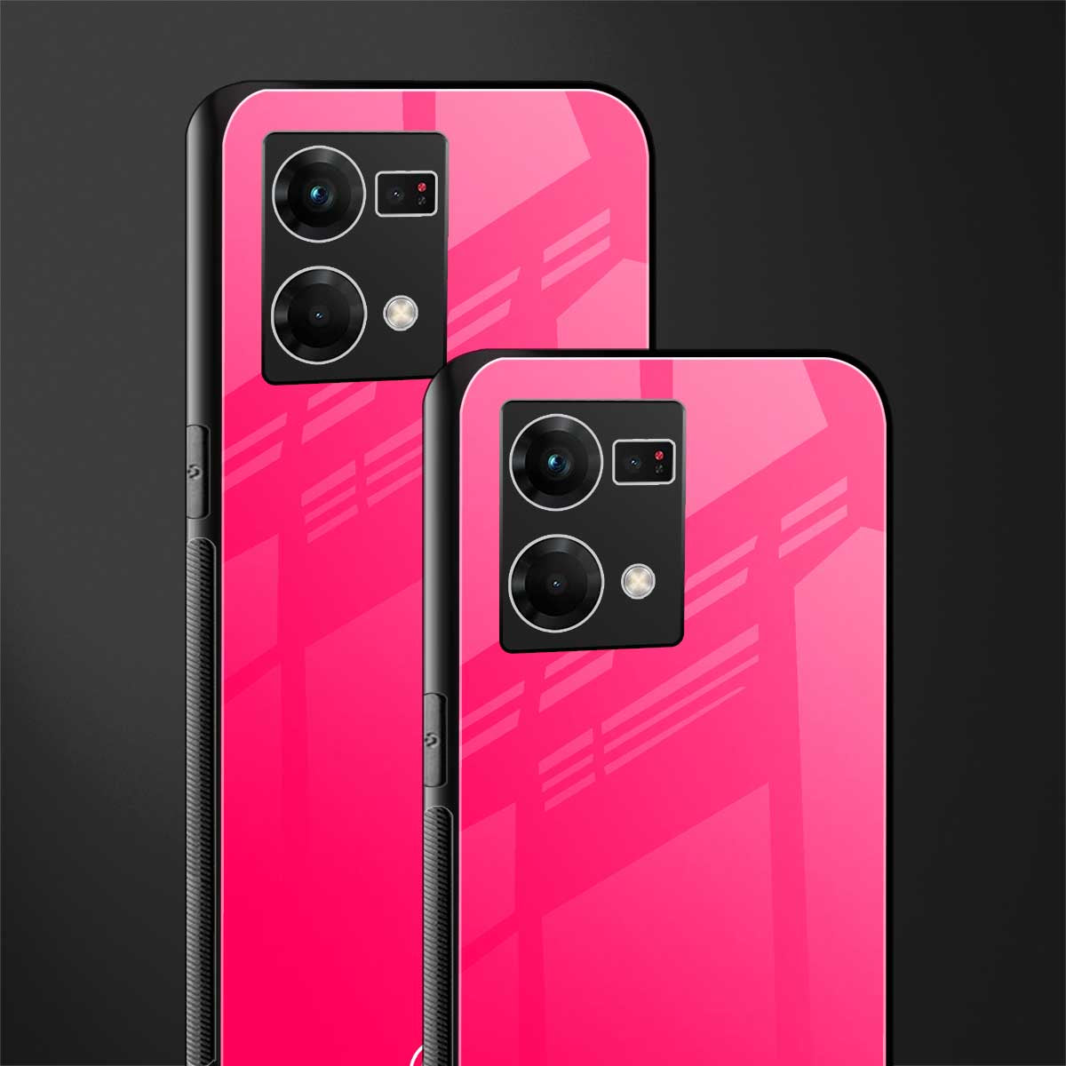magenta paradise back phone cover | glass case for oppo f21 pro 4g