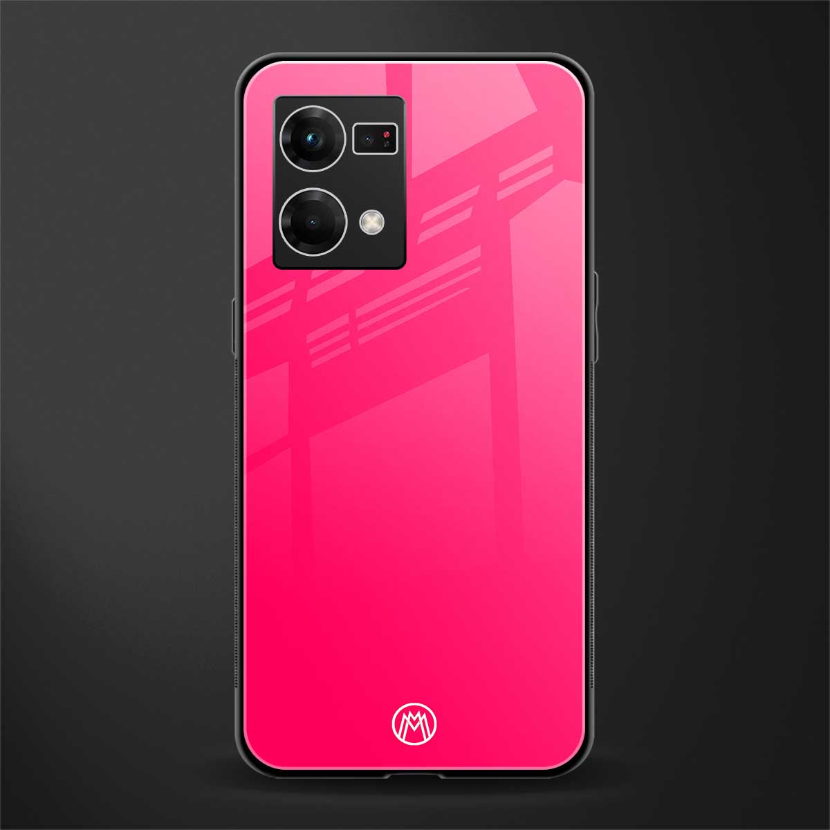 magenta paradise back phone cover | glass case for oppo f21 pro 4g
