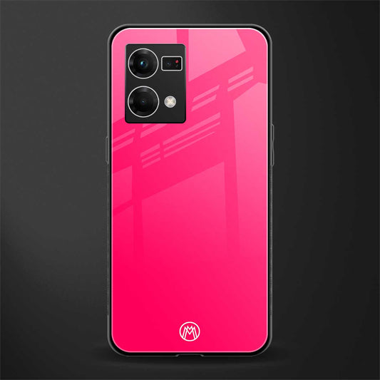 magenta paradise back phone cover | glass case for oppo f21 pro 4g