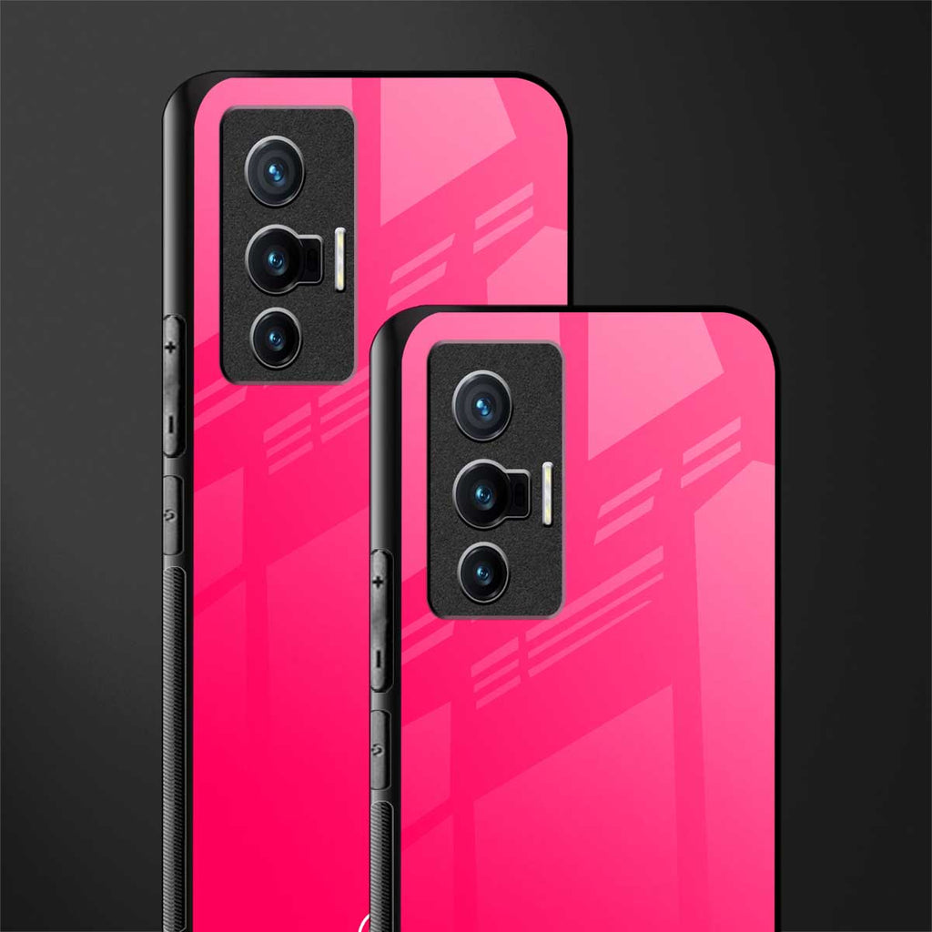 magenta paradise glass case for vivo x70 image-2