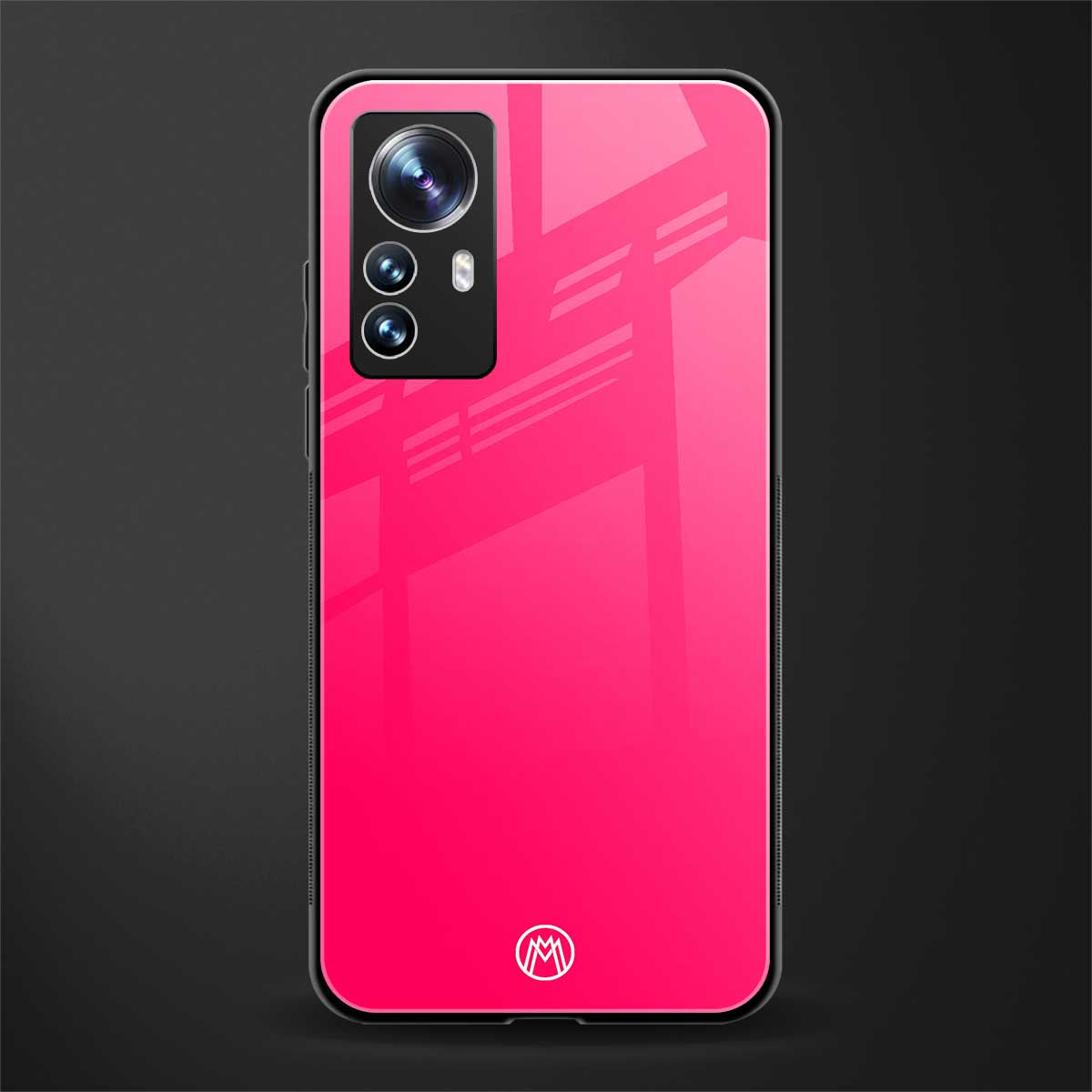 magenta paradise back phone cover | glass case for xiaomi 12 pro