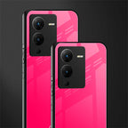 magenta paradise back phone cover | glass case for vivo v25 pro 5g