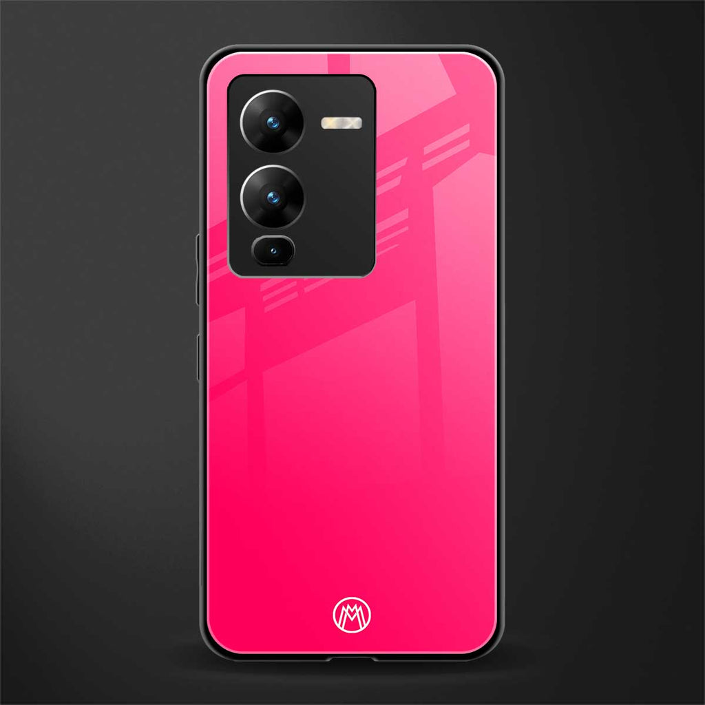 magenta paradise back phone cover | glass case for vivo v25 pro 5g
