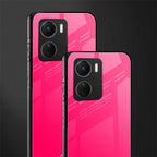 magenta paradise back phone cover | glass case for vivo y16