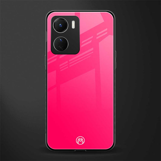 magenta paradise back phone cover | glass case for vivo y16