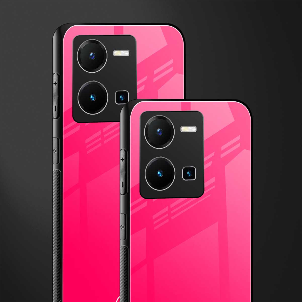 magenta paradise back phone cover | glass case for vivo y35 4g