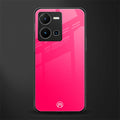magenta paradise back phone cover | glass case for vivo y35 4g