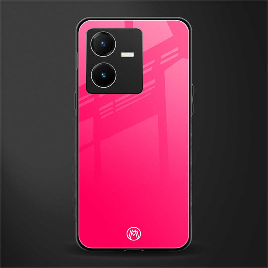 magenta paradise back phone cover | glass case for vivo y22