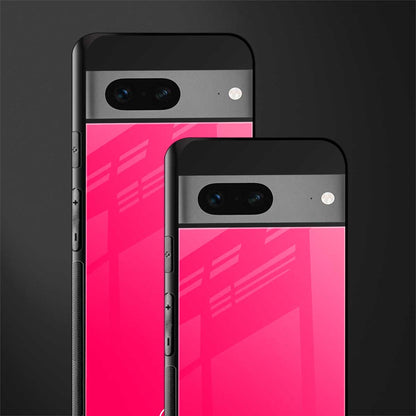 magenta paradise back phone cover | glass case for google pixel 7