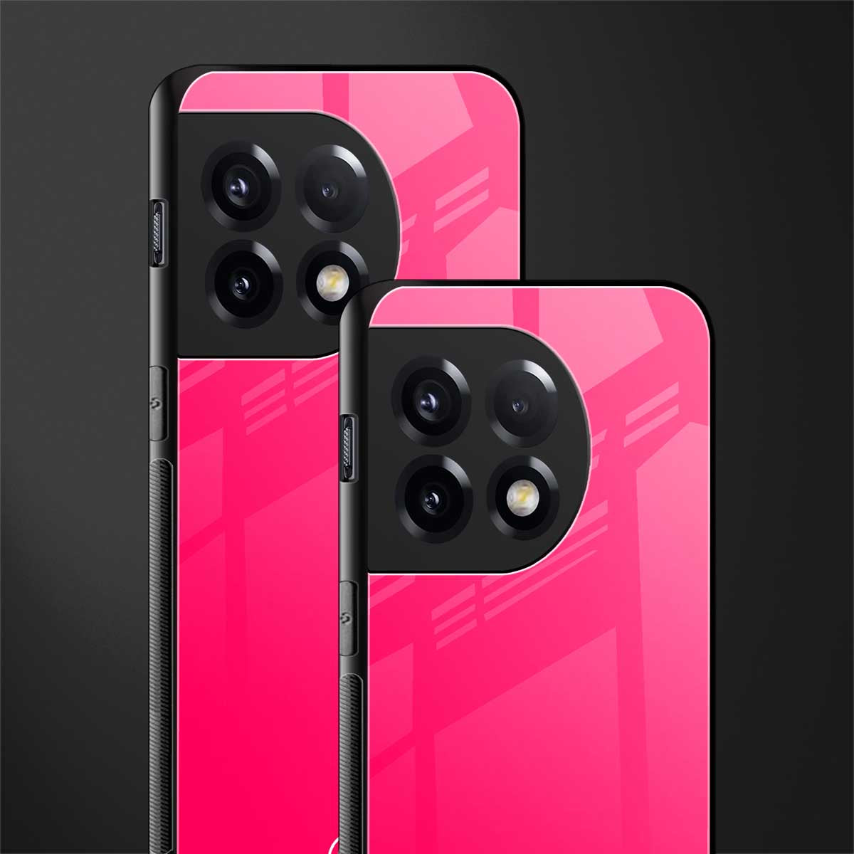 magenta paradise back phone cover | glass case for oneplus 11r