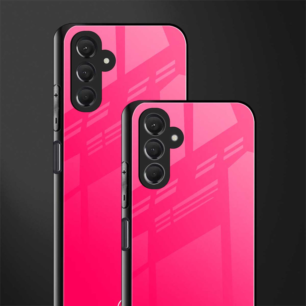 magenta paradise back phone cover | glass case for samsun galaxy a24 4g