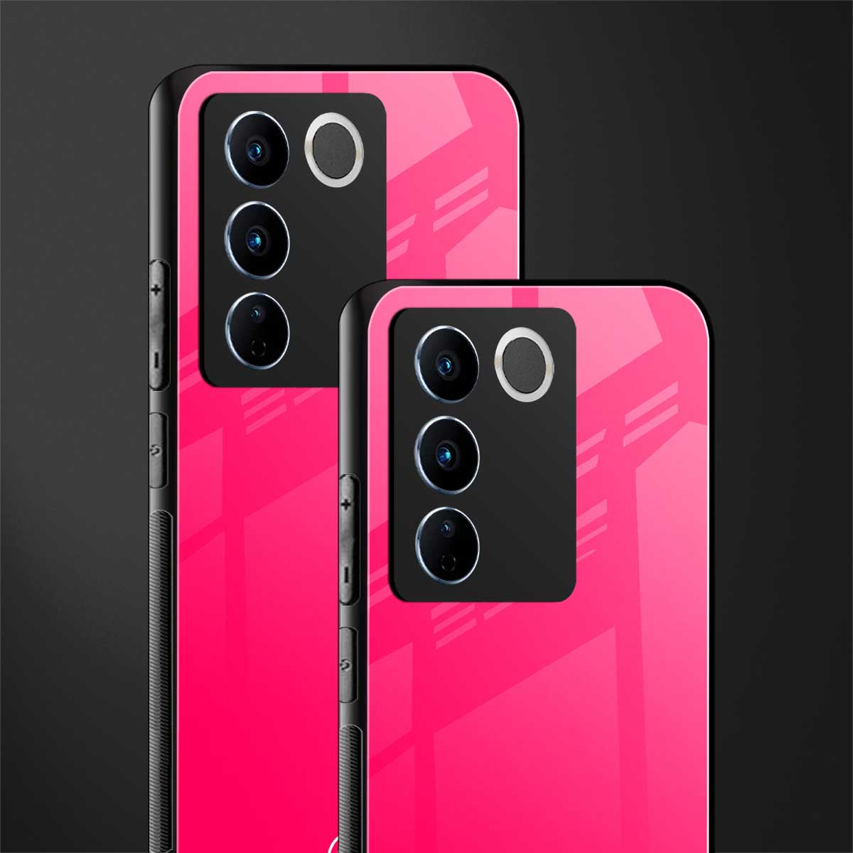 magenta paradise back phone cover | glass case for vivo v27 pro 5g