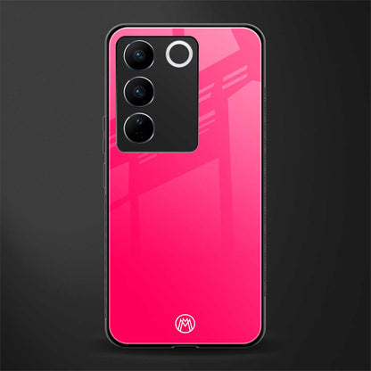 magenta paradise back phone cover | glass case for vivo v27 pro 5g