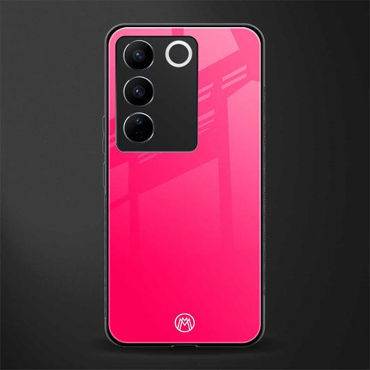 magenta paradise back phone cover | glass case for vivo v27 pro 5g