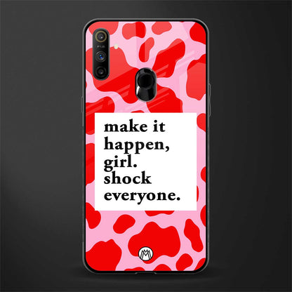 make it happen girl glass case for realme narzo 20a image