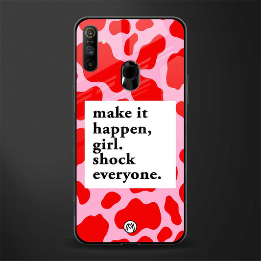 make it happen girl glass case for realme narzo 20a image