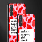 make it happen girl glass case for oppo reno 3 pro image-2