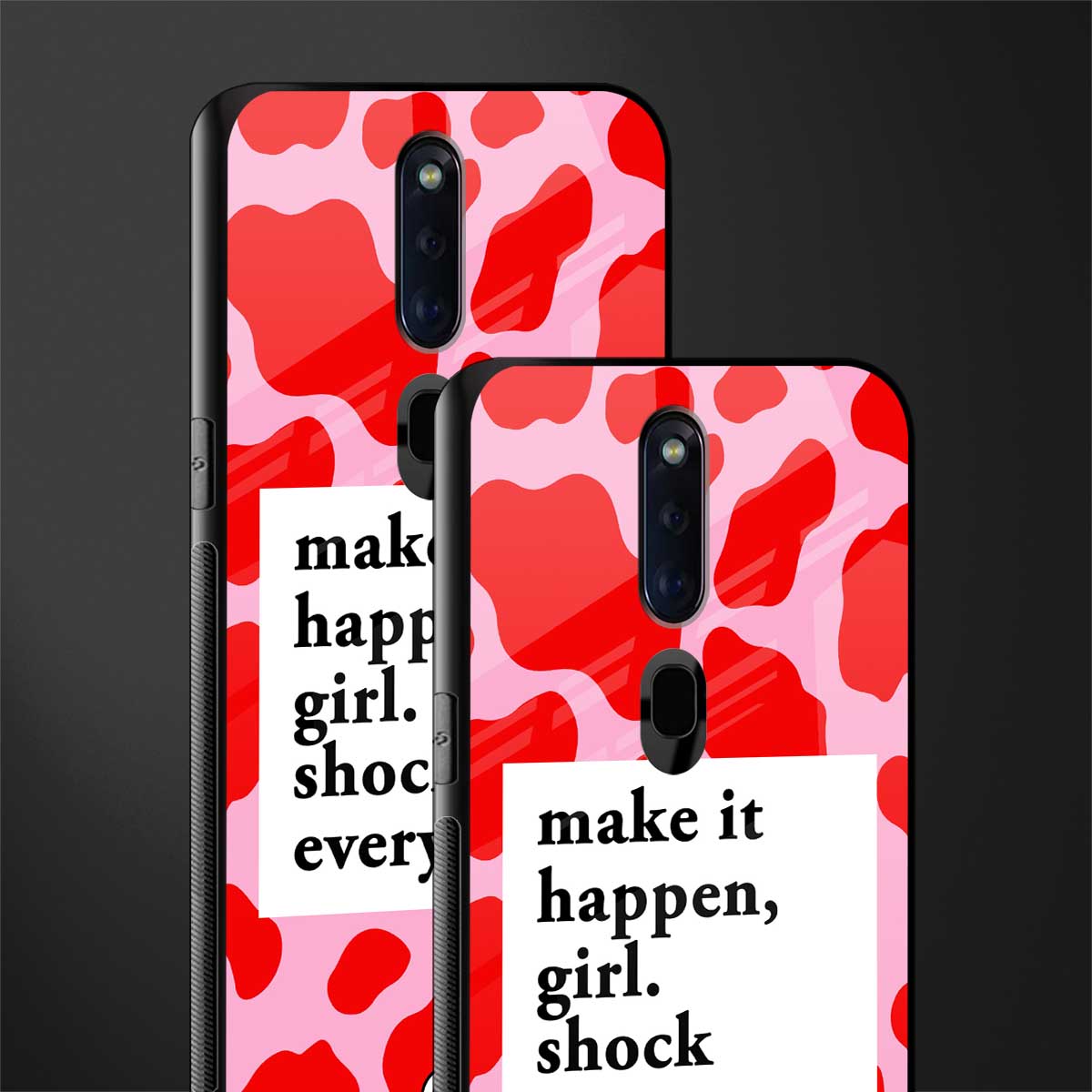 make it happen girl glass case for oppo f11 pro image-2