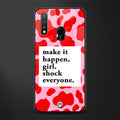 make it happen girl glass case for vivo u20 image