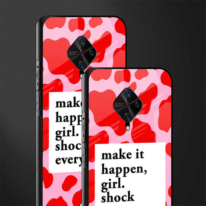 make it happen girl glass case for vivo s1 pro image-2