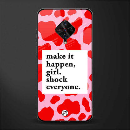 make it happen girl glass case for vivo s1 pro image