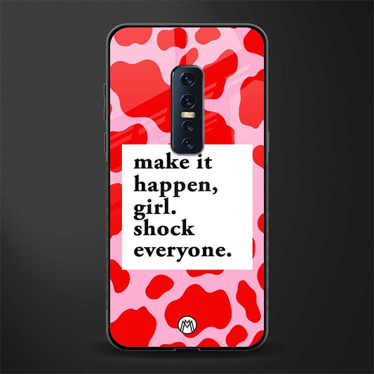 make it happen girl glass case for vivo v17 pro image