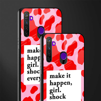 make it happen girl glass case for realme 5s image-2