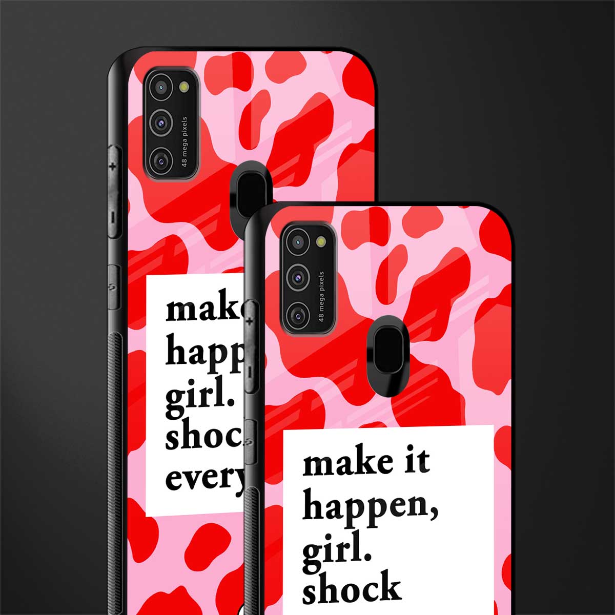 make it happen girl glass case for samsung galaxy m30s image-2