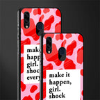 make it happen girl glass case for samsung galaxy m10s image-2