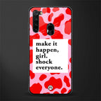 make it happen girl glass case for redmi note 8 image