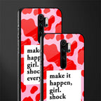 make it happen girl glass case for redmi note 8 pro image-2