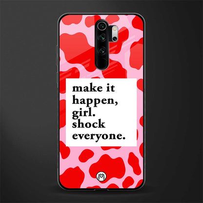 make it happen girl glass case for redmi note 8 pro image