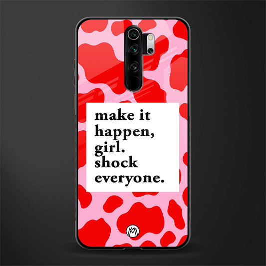 make it happen girl glass case for redmi note 8 pro image