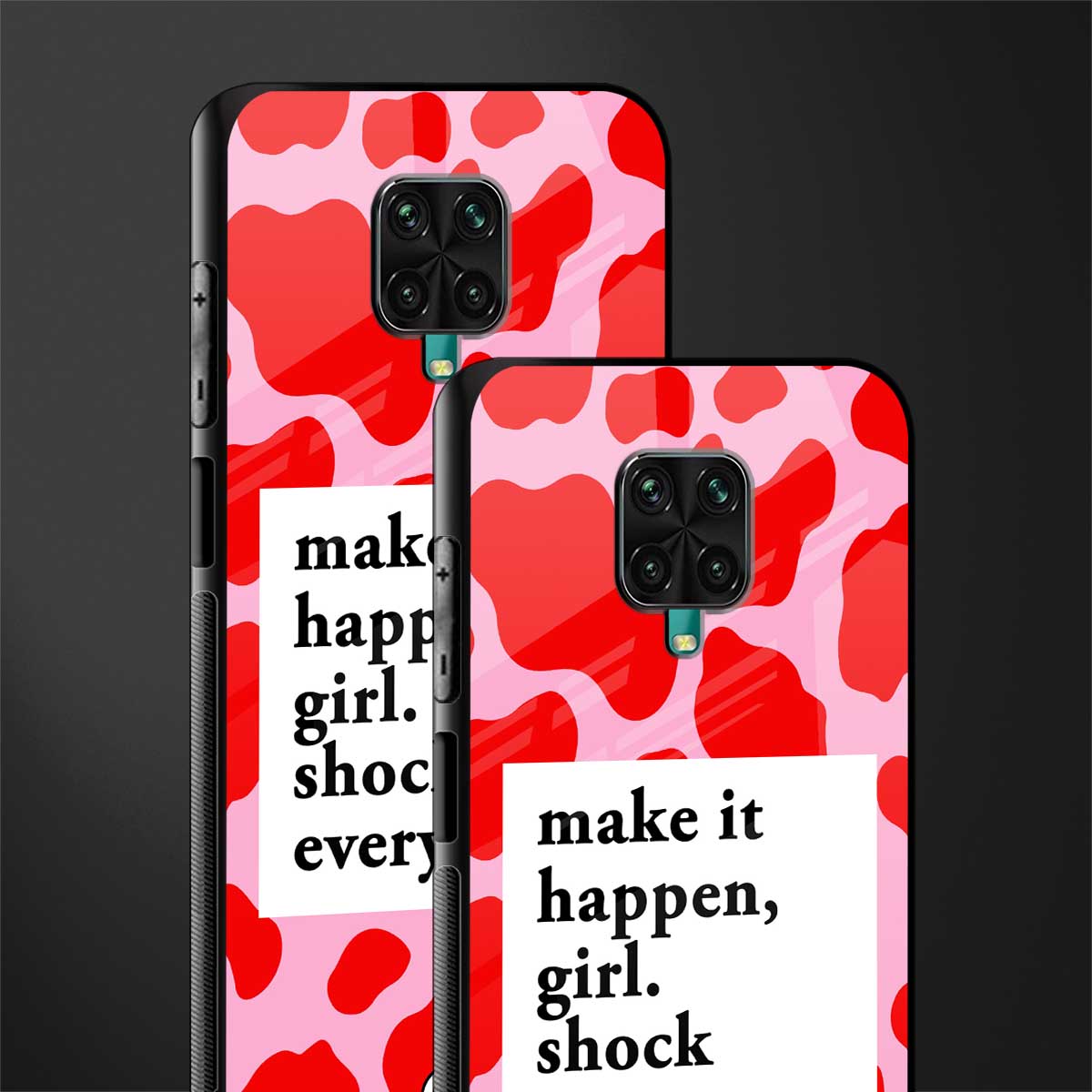 make it happen girl glass case for redmi note 9 pro max image-2