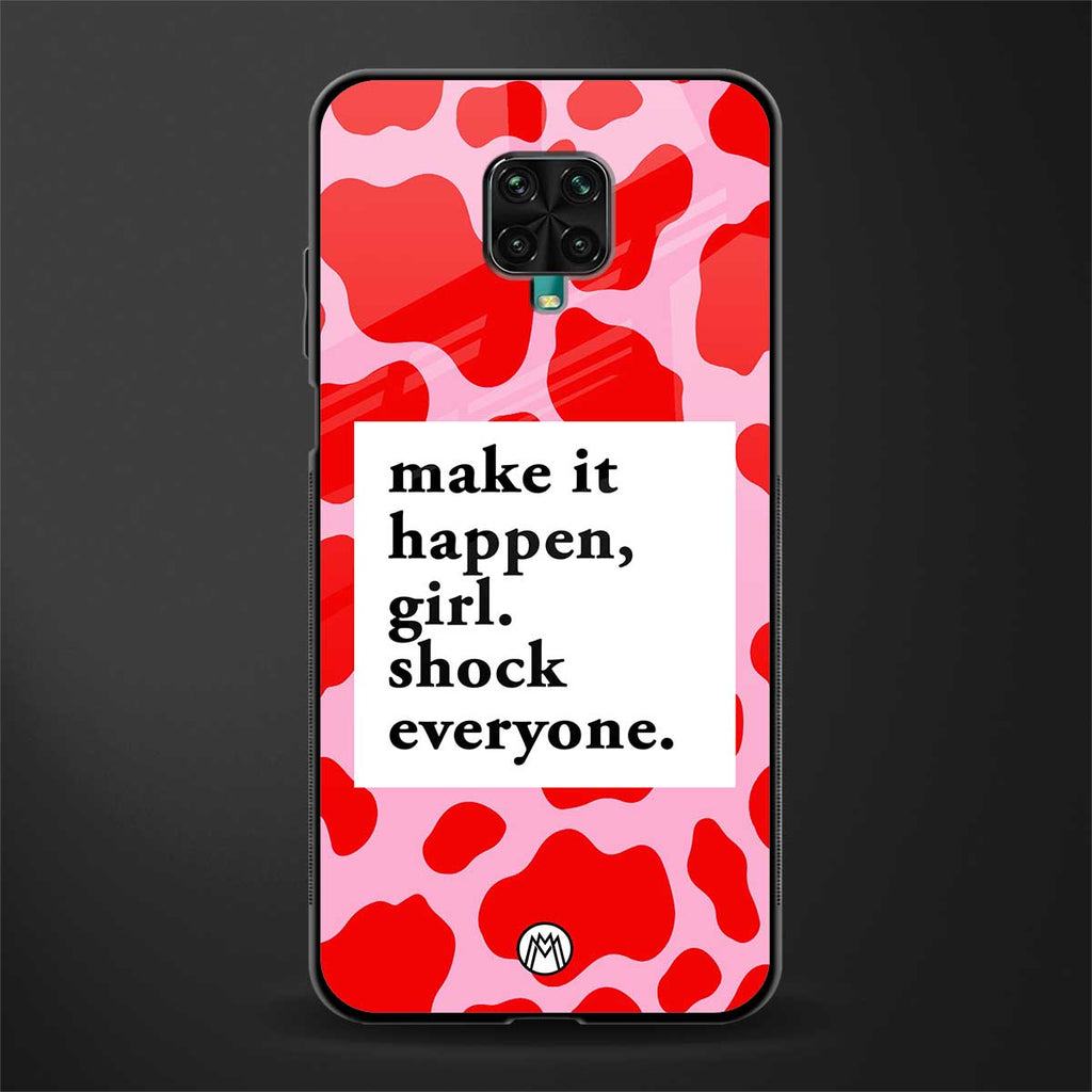 make it happen girl glass case for redmi note 9 pro image