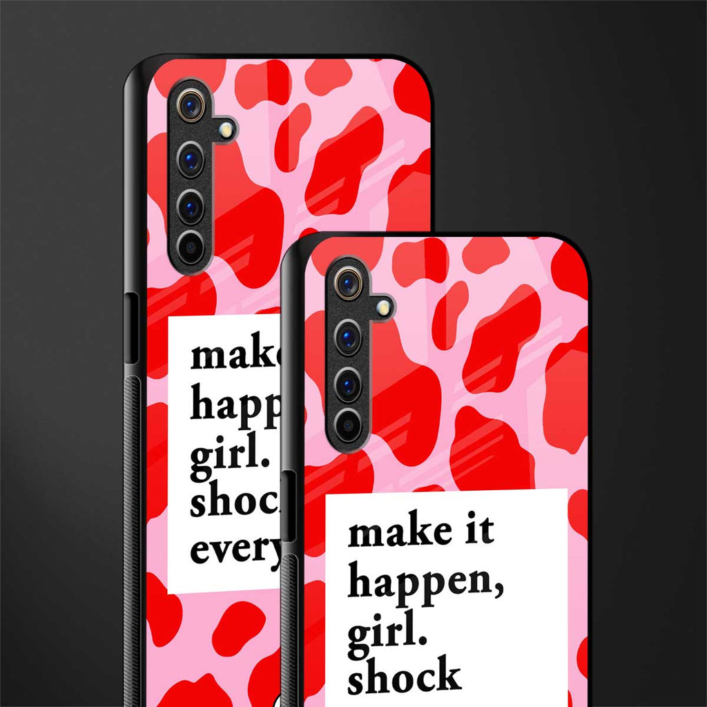 make it happen girl glass case for realme 6 pro image-2