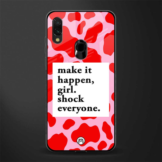 make it happen girl glass case for redmi y3 image